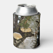 Sneeuwige paddenstoelen bij de vogelboom blikjeskoeler (Blikje Voorkant)