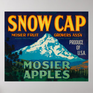 Sneeuwige Pet Apple Crate LabelMosier, OF Poster