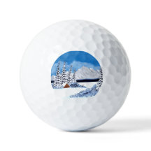 Sneeuwige Winter Heldere Golfballen