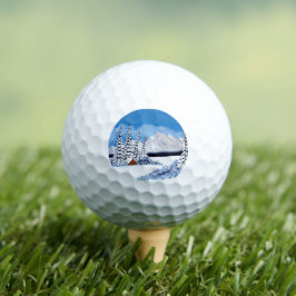 Sneeuwige Winter Heldere Golfballen