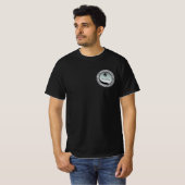 Sneeuwinstapmodel - zwart, rond ontwerp t-shirt (Voorkant volledig)