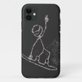 Sneeuwinstapsysteem Stickman-sprongneus Vrede Case-Mate iPhone Case (Achterkant)