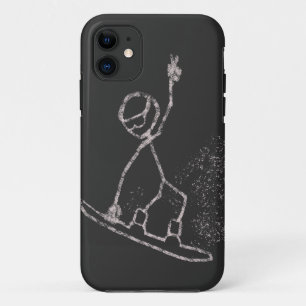 Sneeuwinstapsysteem Stickman-sprongneus Vrede Case-Mate iPhone Case