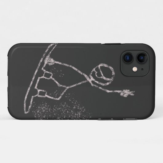 Sneeuwinstapsysteem Stickman-sprongneus Vrede Case-Mate iPhone Case (Achterkant (horizontaal))