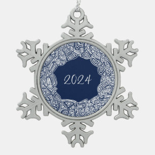 sneeuwjaar tin sneeuwvlok ornament