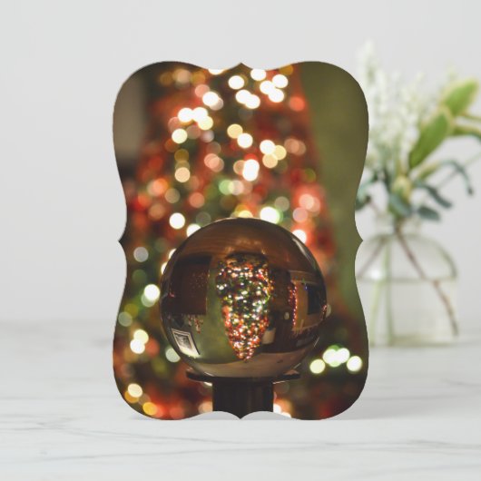 Sneeuwkaart voor kerstbomen feestdagenkaart (Staand voorkant)