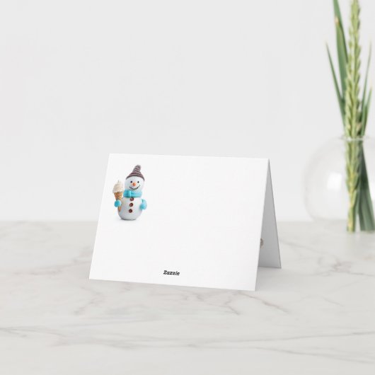 sneeuwkaartje voor man feestdagen kaart (Achterkant)