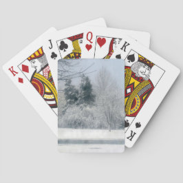 Sneeuwkaartspel ochtend speelkaarten