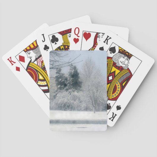 Sneeuwkaartspel ochtend speelkaarten (Achterkant)