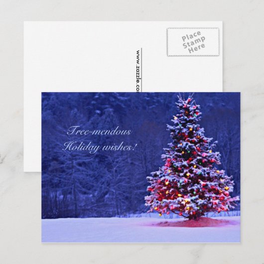 Sneeuwkaasboom Feestdagenkaart (Voorkant / Achterkant)