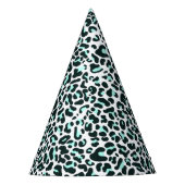 Sneeuwkaatluipaard Dierafdrukken in Mint Kleur Feesthoedjes (Voorkant)