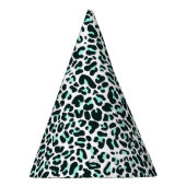 Sneeuwkaatluipaard Dierafdrukken in Mint Kleur Feesthoedjes (Rechts)