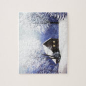 sneeuwkajuitwinterlandschap in pastel legpuzzel (Verticaal)