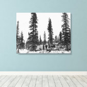 Sneeuwkamperen ten noorden van de poolcirkel canvas afdruk (Insitu (Houten vloer))