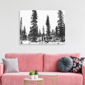 Sneeuwkamperen ten noorden van de poolcirkel canvas afdruk (Insitu (Woonkamer))