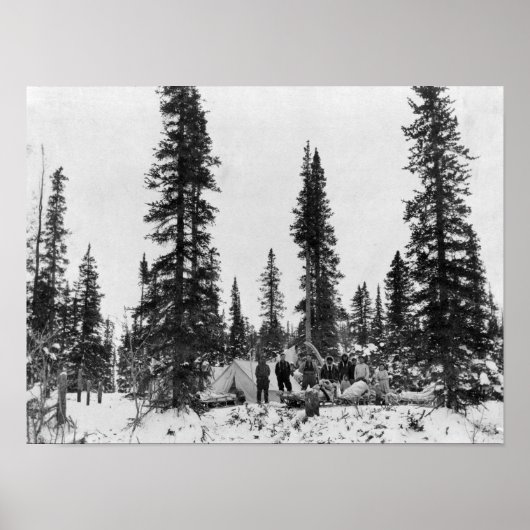 Sneeuwkamperen ten noorden van de poolcirkel poster (Voorkant)