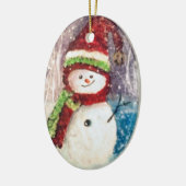 sneeuwkaneelvormig keramisch ornament (Links)