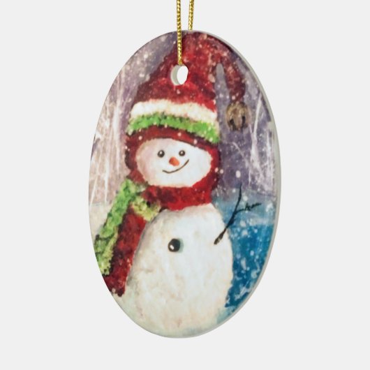 sneeuwkaneelvormig keramisch ornament (Links)