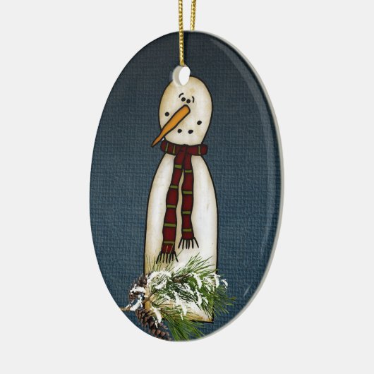 sneeuwkaneelvormig keramisch ornament (Links)