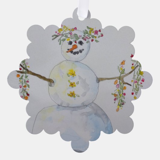 sneeuwkaneelvormig ornament kaart (Voorkant)