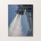 Sneeuwkanon, Sneeuwmachine die Sneeuw schieten Legpuzzel (Verticaal)