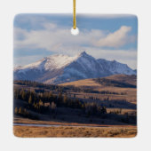 Sneeuwkap Berg Yellowstone Ornament (Achterkant)