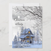 Sneeuwkap Huis Winter Kerstfeest Kaart (Voorkant)