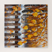 Sneeuwkap omheining met vogels legpuzzel (Horizontaal)
