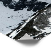 Sneeuwkapje bergachtige vogel geplaatst poster (Hoek)