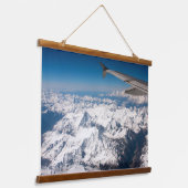 Sneeuwkapje bergwandtapijtfotografie hangend wandkleed (Gebogen)