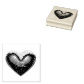 Sneeuwkapje hart op maat kerst rubberstempel (Gestempeld)