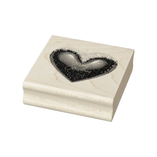 Sneeuwkapje hart op maat kerst rubberstempel (Stempel)