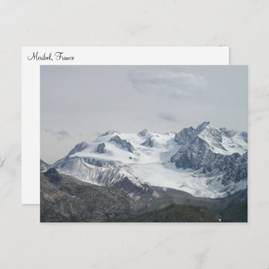 Sneeuwkapje Mont Blanc Briefkaart (Voorkant / Achterkant)
