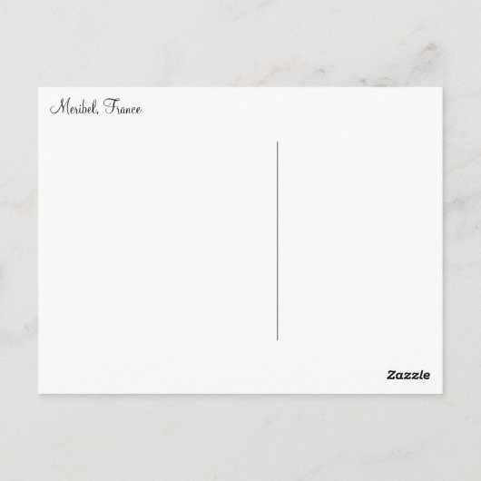 Sneeuwkapje Mont Blanc Briefkaart (Achterkant)