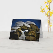 "Sneeuwkappen" kerstkaart Kaart (Gele Bloem)
