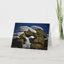 "Sneeuwkappen" kerstkaart Kaart