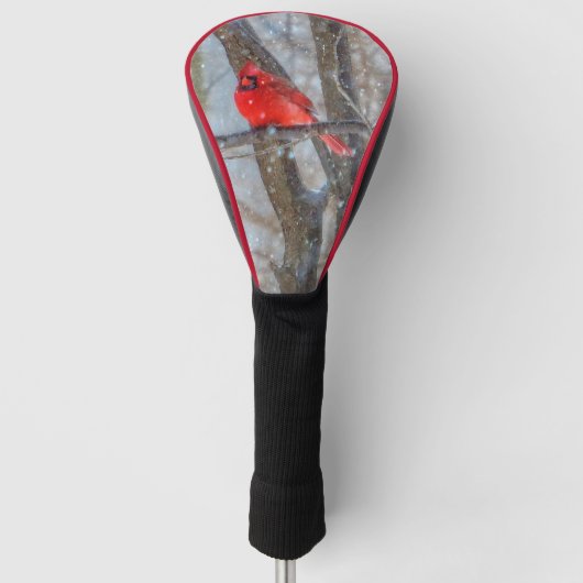 Sneeuwkardinaal Golfhoofd Hoesje Golfheadcover (Voorkant)