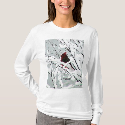 Sneeuwkardinaal T-Shirt (Voorkant)