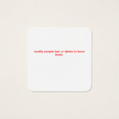 Sneeuwkardinaal voor fijne kerst vierkante visitekaartjes (Achterkant)