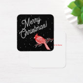 Sneeuwkardinaal voor fijne kerst vierkante visitekaartjes (Bureau)