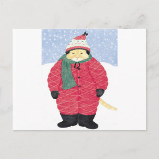 SNEEUWKAT BRIEFKAART