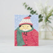 SNEEUWKAT BRIEFKAART (Staand voorkant)