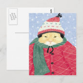 SNEEUWKAT BRIEFKAART (Voorkant / Achterkant)