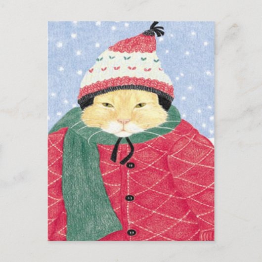 SNEEUWKAT BRIEFKAART (Voorkant)