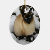 Sneeuwkat Keramisch Ornament (Rechts)