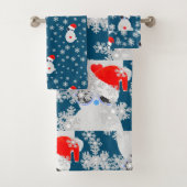 Sneeuwkat Kerst Handdoeken set (Insitu)