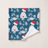 Sneeuwkat Kerst Handdoeken set (Wasdoekje)