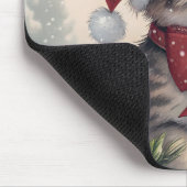 Sneeuwkat Kerstdag Muismat (Hoek)