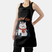 Sneeuwkat Kerstmis Kat Liefhebber Geschenk Vakanti Schort (Insitu)