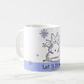 Sneeuwkat laat het sneeuwen Mok (Voorkant links)